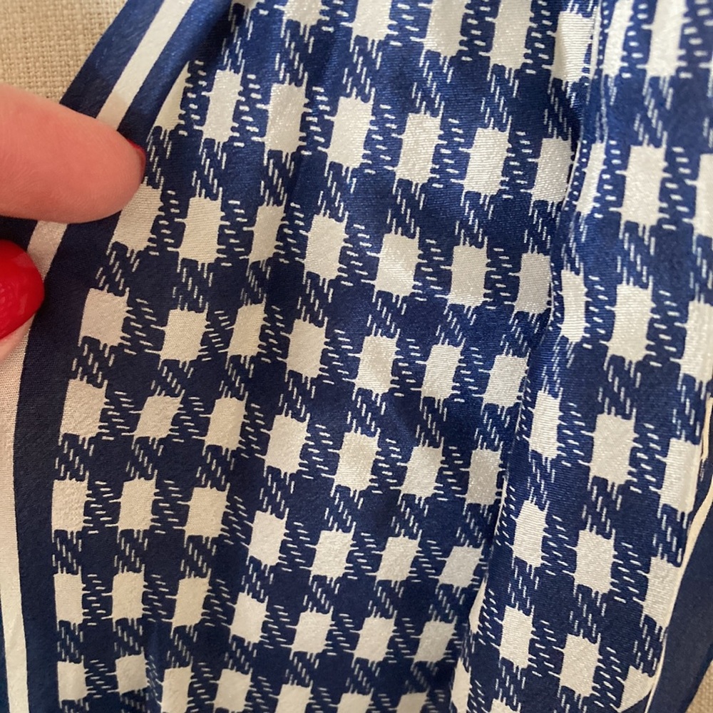 Vintage Elaine Gold check scarf - Picture 5 of 5